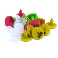 100 шт. бирка с заячьими ушами, знаки с надписями, лазерная печать ушей, пластиковые серьги с головой, идентификационная карта для животных на ферме, животных