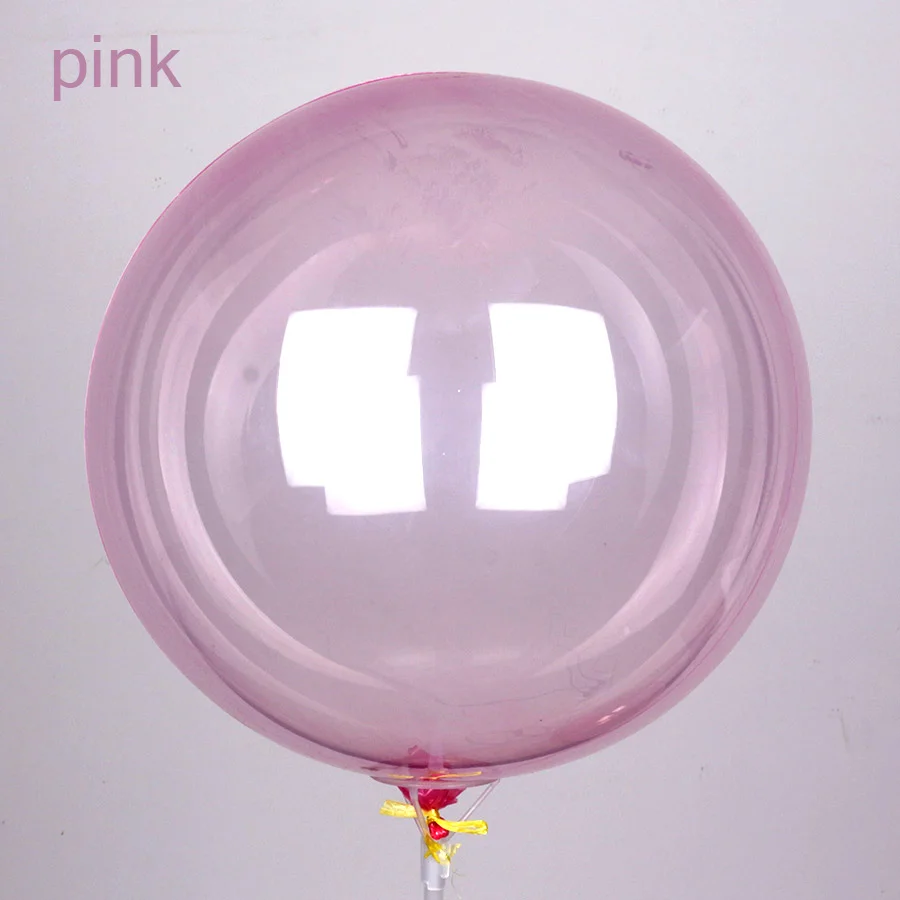 36 дюймовый цветной BoBo прозрачные воздушные шары с украшением в виде кристаллов чистый надувной шар День рождения свадебных украшений поставки Пол раскрыть - Цвет: pink BOBO