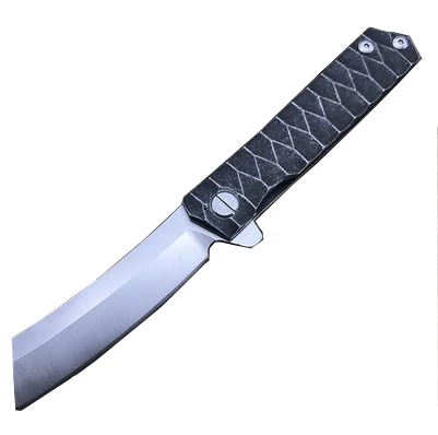 Самурайский меч критический складной нож D2 лезвие черная ручка шарикоподшипник тактические ножи выживания Открытый Охота EDC инструмент - Цвет: D