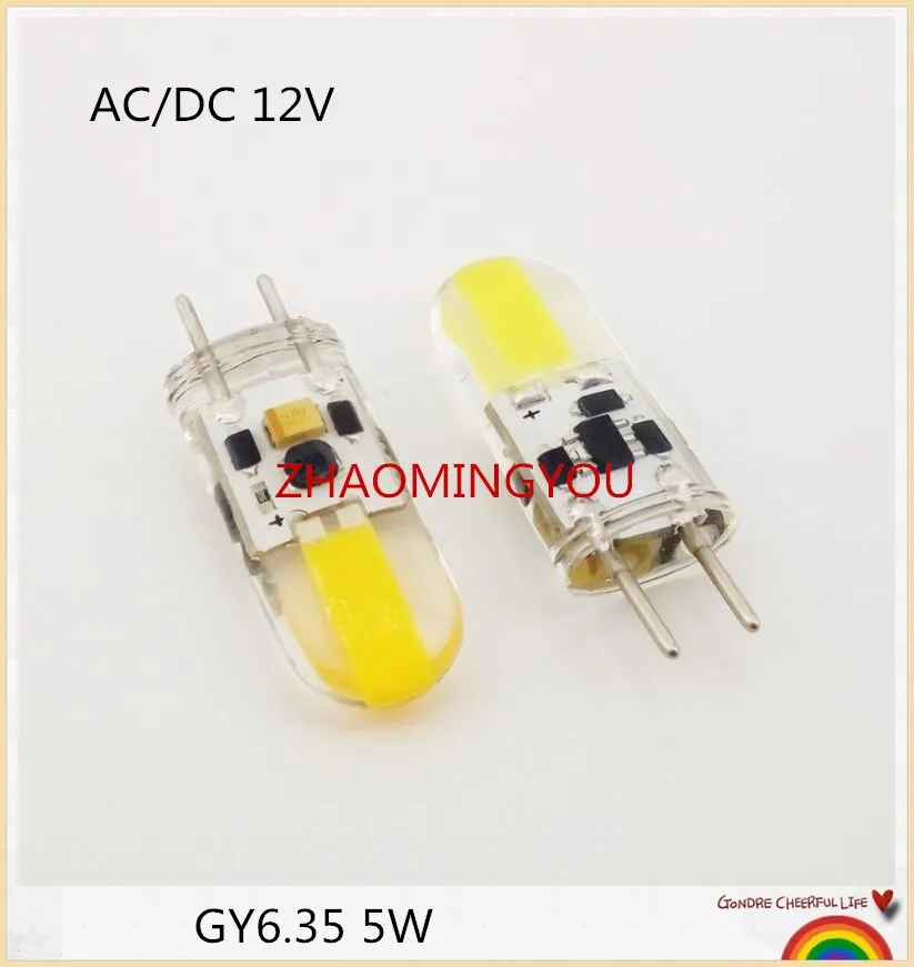 

YON DIMMABLE GY6.35 COB 5W AC/DC 12V Corn Light Bulb Droplight Chandelier 1505 G6.35 COB Led Bombillas White/Warm white Lamp