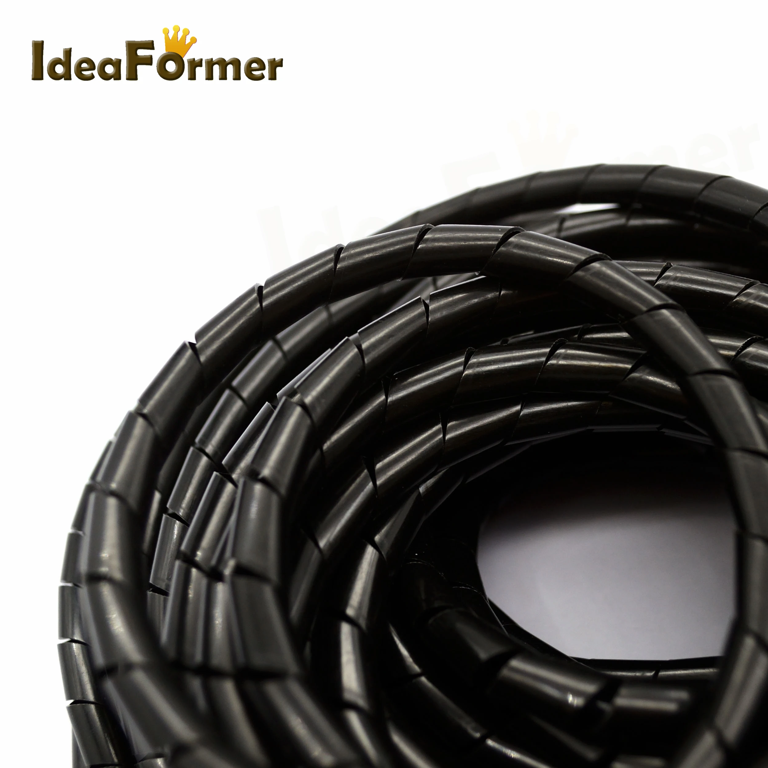 Шланг со спиральной оплеткой кабель провода обмотки трубки диаметр 8 мм 13 метров часть PE Управление шнур черный для 3D-принтеров запчасти