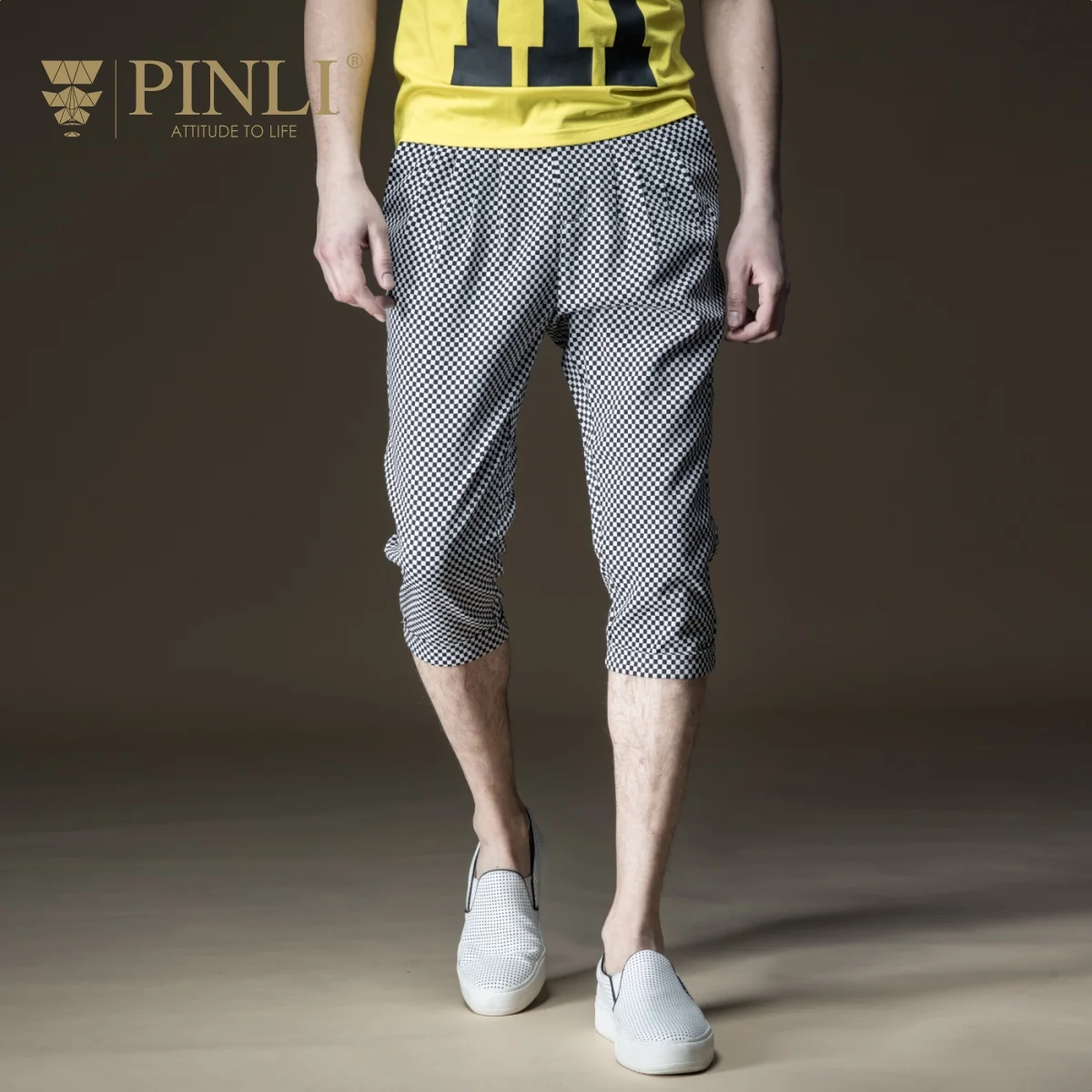 

Sweatpants Jogger Top Rushed Ankle-length Pants Pinli Summer New Men's Wear Lattices, Small Feet, Seven Minutes Of B182317143