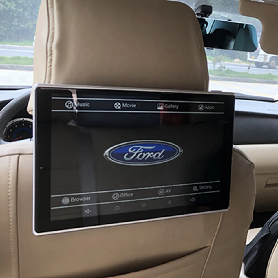 

2PCS Car Android 6.0 System Headrest Monitors For Ford Rear Seat Entertainment Auto TV Screen 11.8 Inch Support 4K HD Playback