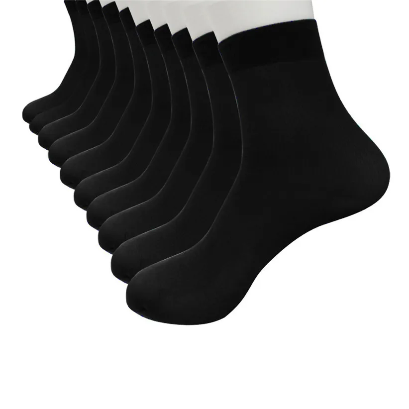 Дизайн 10 пар бамбуковые волокна ультра-тонкие эластичные шелковистые короткие шелковые чулки, мужские носки 170803 Прямая поставка