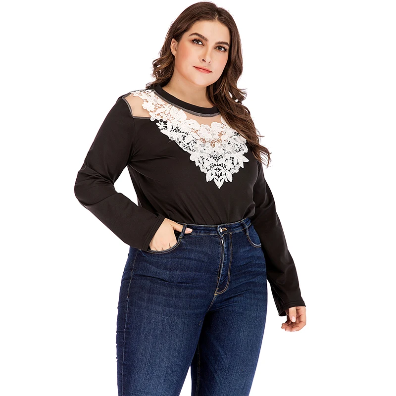 WHZHM Кружевное боди размера плюс 3XL 4XL с цветами женские комбинезоны длинным