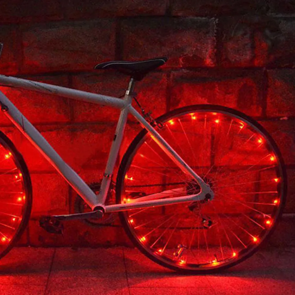 Clearance bicycle light usb rechargeable tail light led in 20 LED Bike Bicycle Cycling Rim Lights LED Wheel Spoke Light String Strip Lamp 1