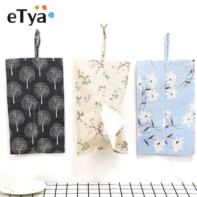 

1pcs Linen Cloth Tissue Box Storage Box Towel Creative Tissue Pumping Creative Paper Bags for toliet home decorations