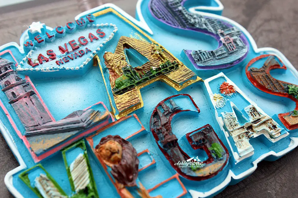 LAS VEGAS США туристический сувенир для путешествий 3D резиновый магнит на