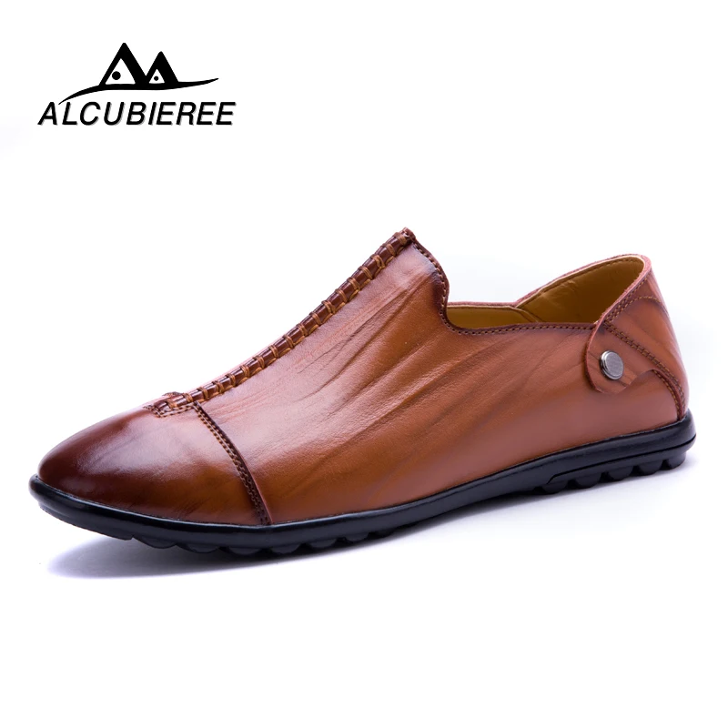 

Brand Designer Sneakers Men Genuine Leather Shoes Loafers Causal Boat Shoes Men Moccasins Leather Luxury Footwear Male Adult