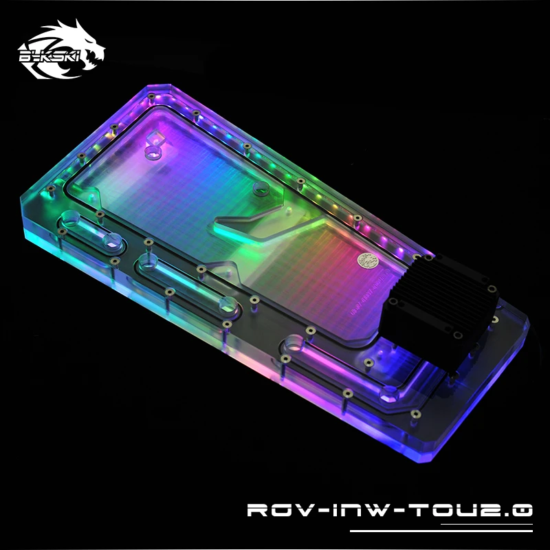 Акриловая водная доска BYKSKI решение для водяного охлаждения RGB/A RGB освещения шасси