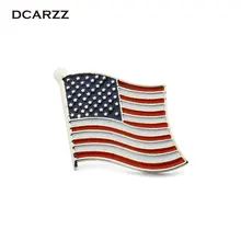 DCARZZ значок с флагом США, броши на лацкане, Значки для страны, эмаль, модные ювелирные броши, аксессуары для костюма, мужские Металлические Булавки