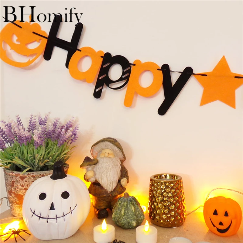 Halloween Banner Hanging Decorations &quot;Happy Halloween &quot;Letters Pumpkin