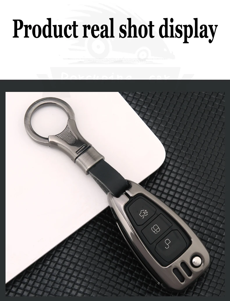 Цинкового сплава для стилизации автомобильного пульта ключ чехол для Ford Focus 3 4 Mondeo MK3 MK4 Kuga Escape Edga чехол для ключей