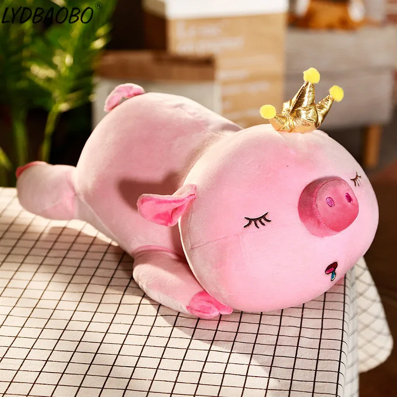 LYDBAOBO 1 шт., гигантская розовая свинья, милые мягкие игрушки, мультяшная свинья, животные, куклы, мягкая свинья, подушка для детей, подарок для ребенка, игрушка для девочки
