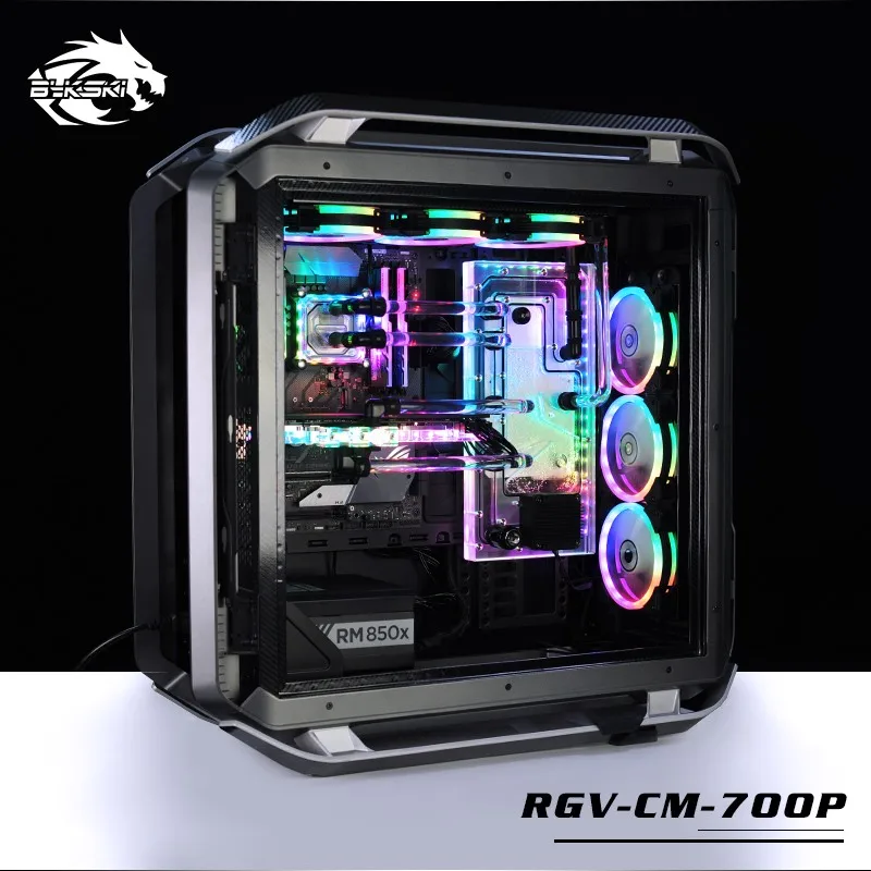 BYKSKI акриловая доска водный канал решение использовать для Cooler Master C700P компьютерный чехол для процессора и GPU Блок/3PIN RGB светильник