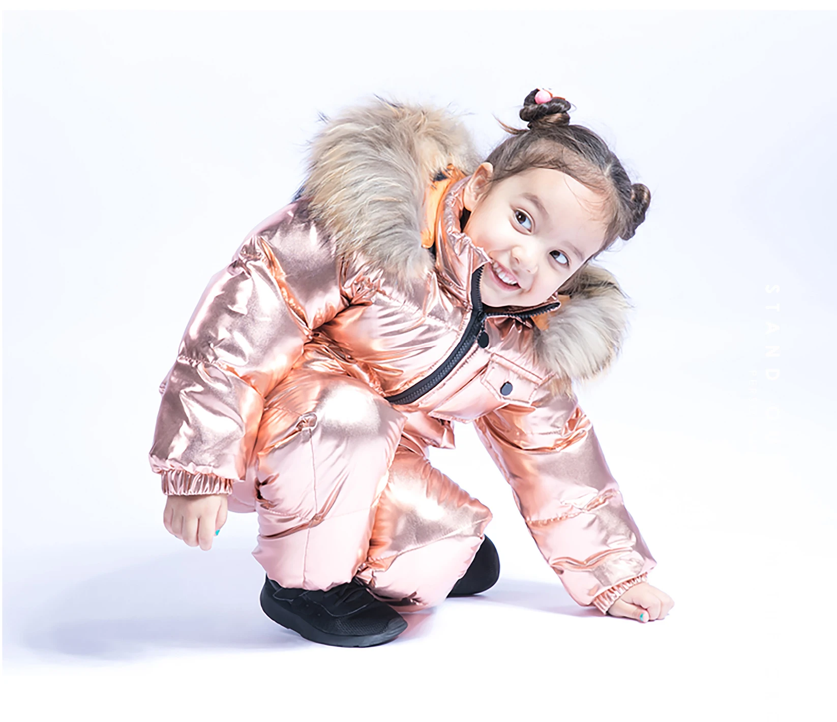 Dollplus/2019 пуховый костюм зимние комплекты для мальчиков ветрозащитный водонепроницаемый детский лыжный комплект для девочек, куртки и штаны