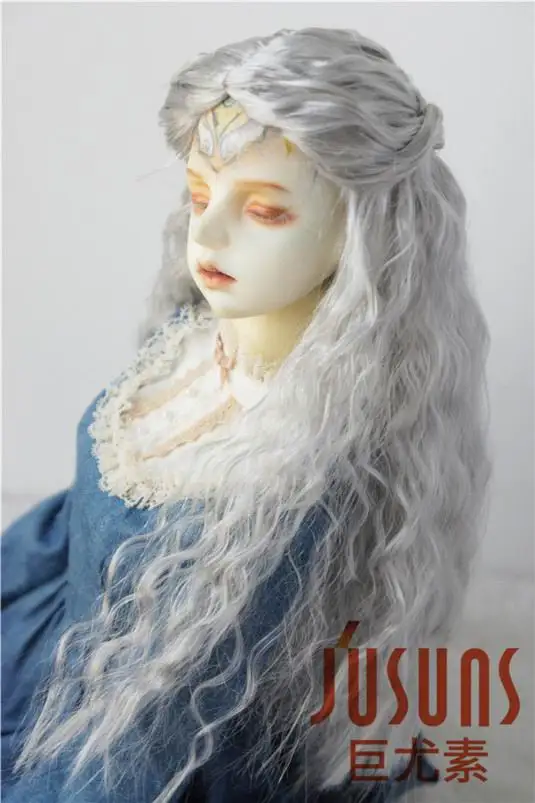 Jd361 1/3 длинные вьющиеся средняя часть BJD химическое мохер кукла парик 8-9 дюймов кукла парик распродажа