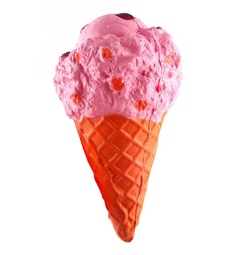 pink 1 шт. 21 см мягкие антистрессовые сжимаемые PU медленный отскок ремни для мобильного телефона мягкие игрушки для сжимающегося мороженого Jumbo медленно поднимающиеся игрушки - Цвет: pink