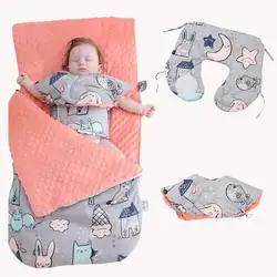 Для новорожденных теплые спальный мешок Коляска Пеленки Одеяло Портативный пеленки мочи коврики подгузник для уход за младенцем