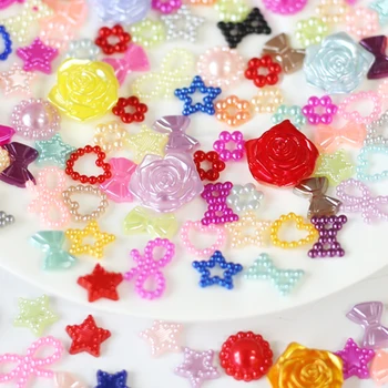 

Mixed Color Bowknot Star Resin Decoration Crafts Beads Flatback Cabochon Scrapbook Diy Embellishments Accessories Buttons