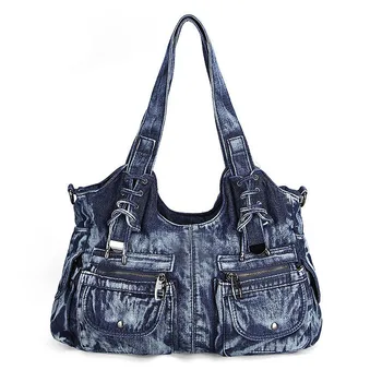 

Fanous brand women handbag denim tote bag female classic shoulder bags ladies handbags messenger bag