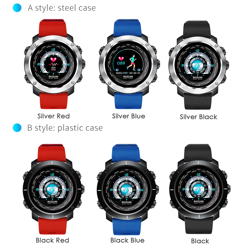 

Smartwatch Sport Fitness Tracker Message Reminder Life Waterproof Support Android 4.4 and above, IOS 8.0 and above, BT 4.0