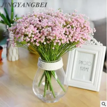 

New European real touch Sky stars pu flower 7 branch new home wedding decoration pink white purple artificial flower