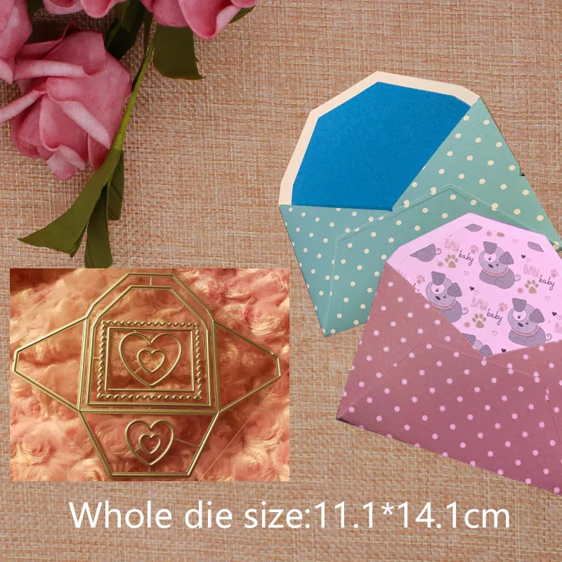 

Heart Box Metal Cutting Dies Stencils for DIY Scrapbook Photo Album Paper Card Decorative Craft Embossing Die 11.1*14.1cm