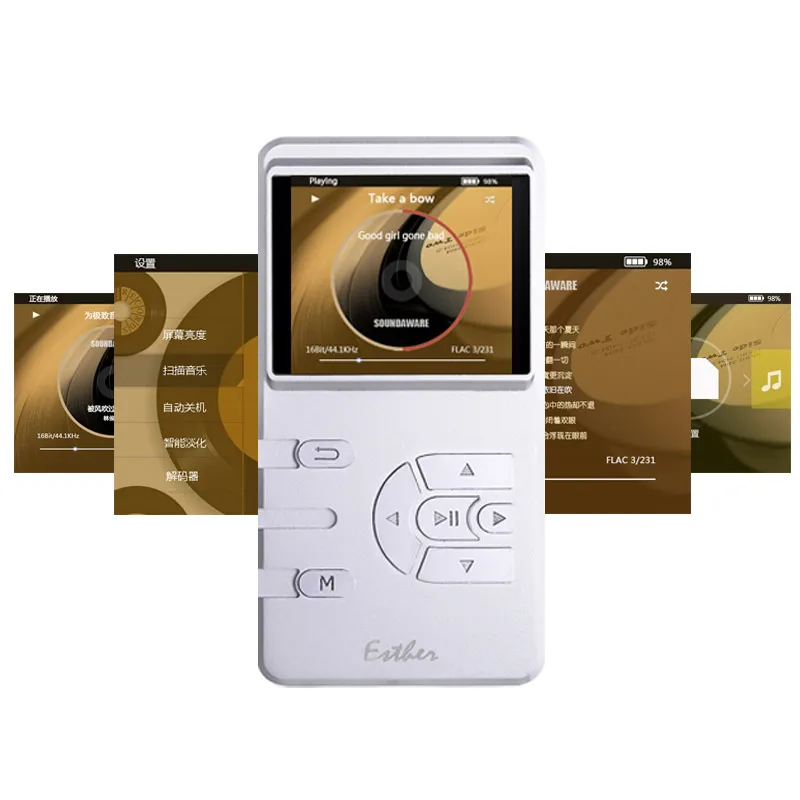 

Soundaware M1 Esther Analog FPGA Decoding 1Bit DSD/192KHZ DSD/PCM Portable Music Player AAC M4A,CUE,WAV,FLAC,APE,ISO,DSF,DFF