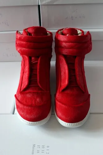 maison margiela red boots