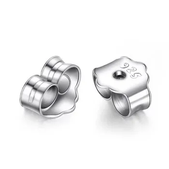 

High Quality 925 Sterling Silver Plug Behind The Stud Earring Female Jewelry Findings Accessories Not Allergic Wholesale