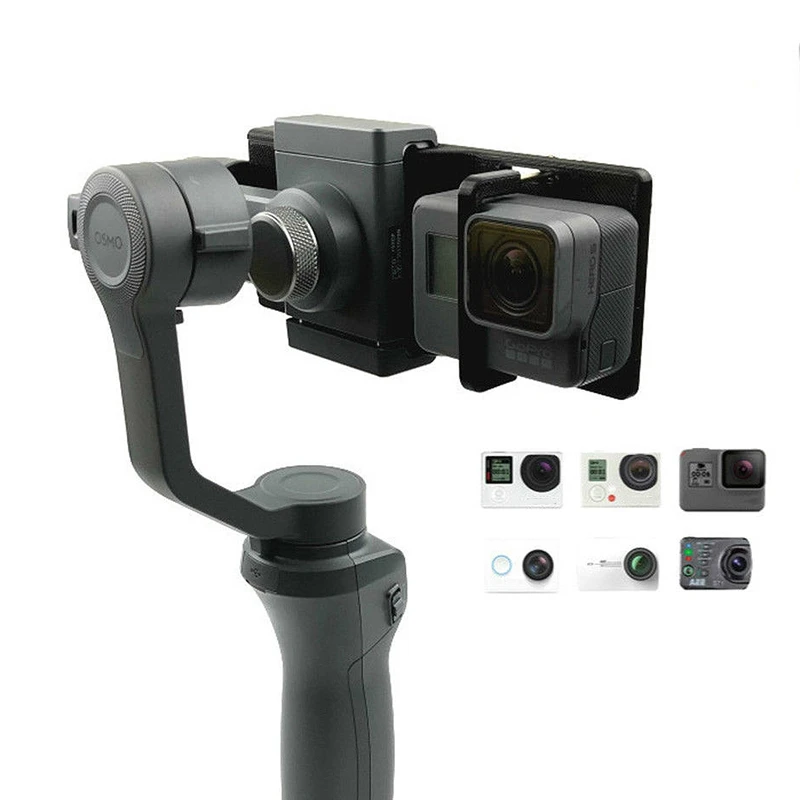 Монтажный адаптер для подключения экшн-камеры Go Pro Hero3/4/5/6 Yi Камера с Osmo Mobile 1 2