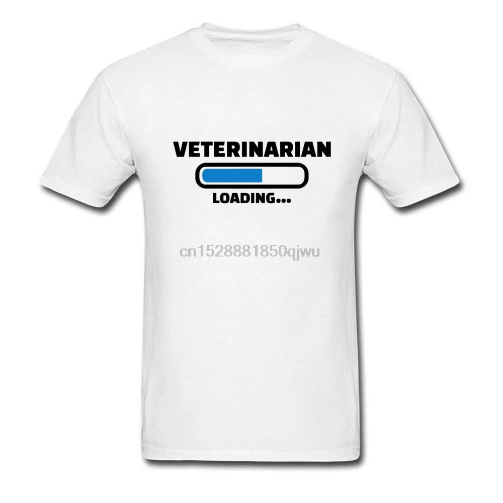 

Veterinarian Loading White Patchwork Tshirts Letter Fashion Unisex T Shirts Wait For Me Download Speed T Shirt Men High Quality