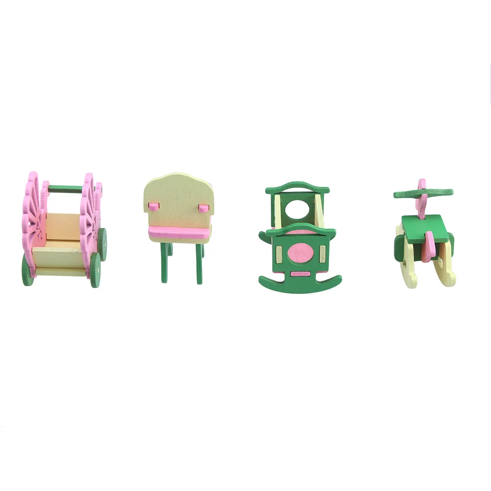 Горячая Распродажа, детский деревянный кукольный домик, мебель, кукольный домик, миниатюрные детские игрушки, подарки#6
