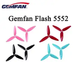 10 пар Gemfan Flash 5552 3 лезвия 5 дюймов PC пропеллеры CW CCW Опора Совместимость для FPV системы Racing рама беспилотника