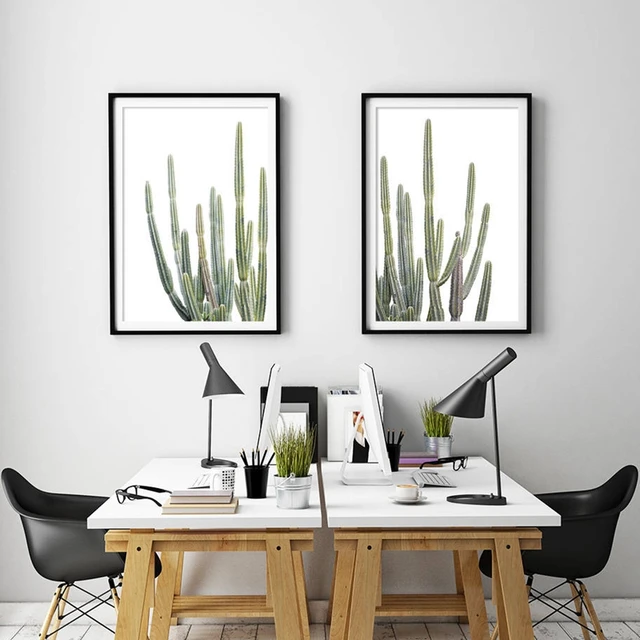 Succulents Botanical Cactus Canvas Painting  3