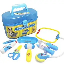 Медицинские игрушки для детей доктор игрушечные лошадки детская ролевые игры игрушки чемоданы Комплект Медицина коробка инъекций