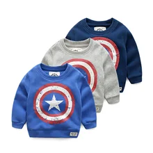 Толстовки с капюшоном для мальчиков весенне-осеннее Детское пальто с рисунком капитана одежда для студентов детский свитер верхняя одежда для мальчиков