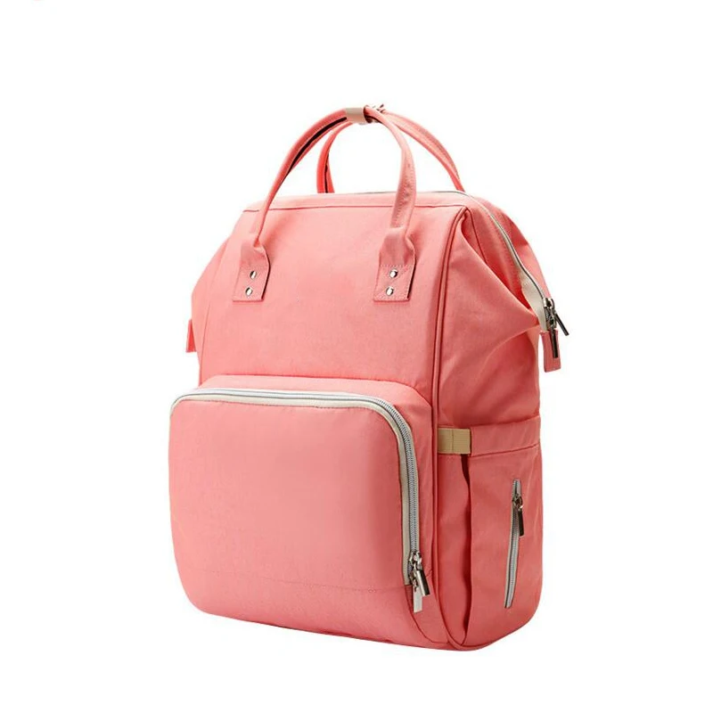 Новая многофункциональная модная сумка на плечо для мам, большая вместительность, комплект для ухода за ребенком и материнкой, водонепроницаемый комплект - Цвет: pink