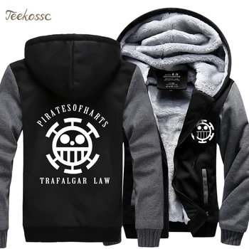

Anime One piece Monkey D Luffy Sweatshirt Men 2020 Spring Winter Men Jacket Fashion Thick Hoodies Coat Mens Hip Hop Skull Hoodie