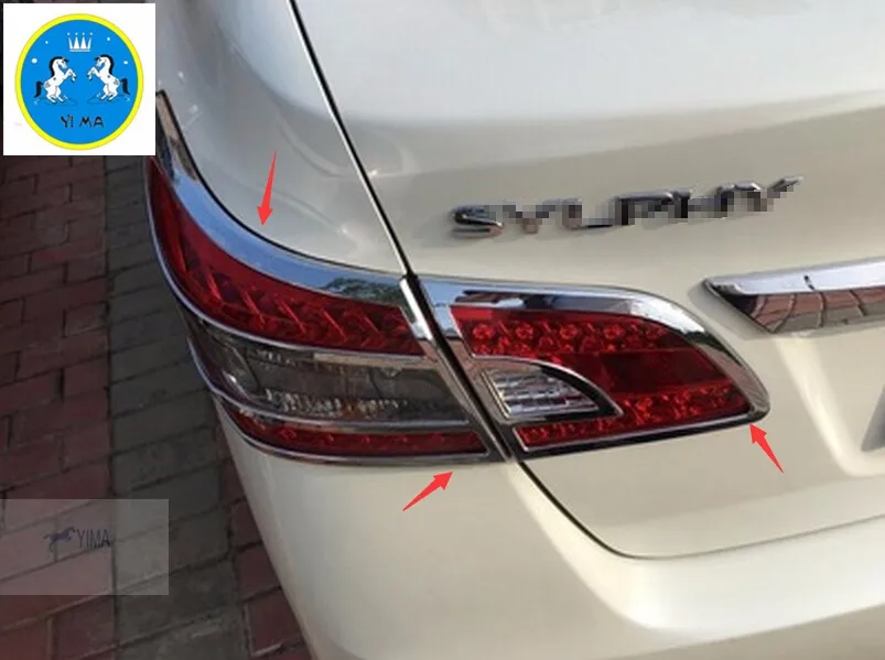 Lapetus задний багажник задний фонарь рамка аксессуары Накладка подходит для Nissan Sentra Sylphy 2012- ABS Авто стиль