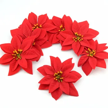 

30pcs 14cm Flannel Large Artificial Rose Flower Heads For Home Wedding Decoration Scrapbooking DIY Christmas Tree Craft Flowers