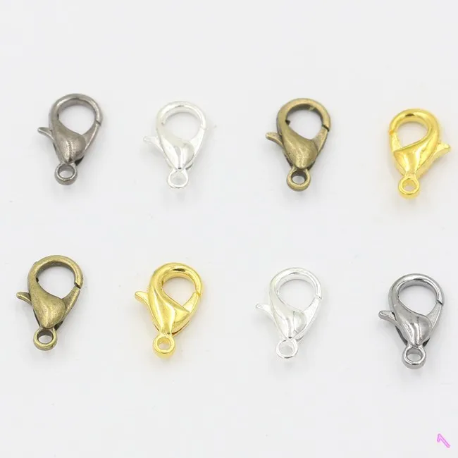 

10mm Antique Silver Plated Lobster Trigger Claw Clasps Connector Jewelry Accessories DIY for Jewelry Findings 50pcs/lots