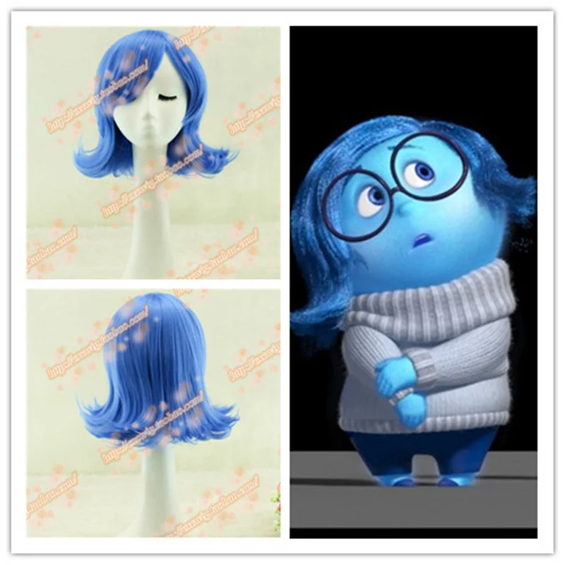 perruque bleue cosplay