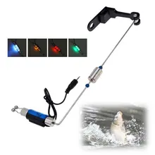 Fishing Alarm Iron Fishing Bite Hanger Swinger LED Illuminated Indicator Fishing Tackle Tools Hot Sale