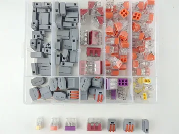 

144PCS Wire Connector for 4 room mixed 7 models Compact Fast wire connector mini Wiring Connector Conductors Terminal Block