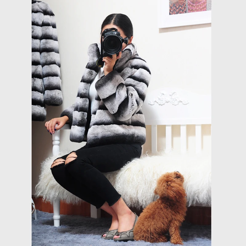 D'hiver Réel Naturel Manteau Mode Mince De Dames Complet Chaud Femmes Rex 2018 Pelt Manteaux Nouvelles Lapin Fourrure wqHUxPg