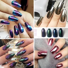 1g Box Gold Sliver Nail Glitter Powder Shinning Mirror Eye Shadow Makeup Powder Dust Nail Art