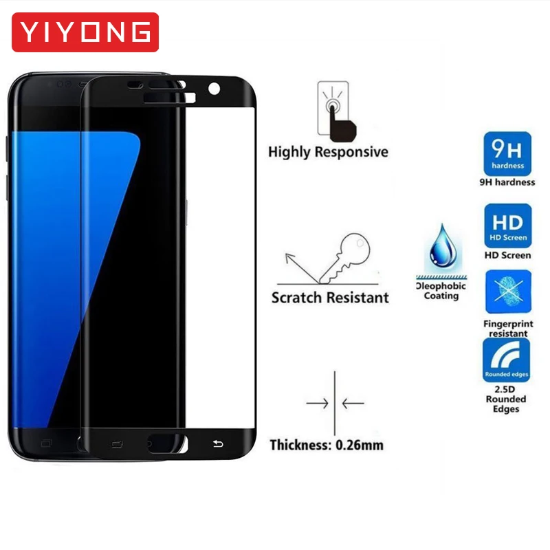 YIYONG 3D Edge изогнутое стекло для samsung Galaxy S6 S7 Edge Plus Закаленное стекло протектор экрана для samsung S7 Edge S 7 S 6 стекло