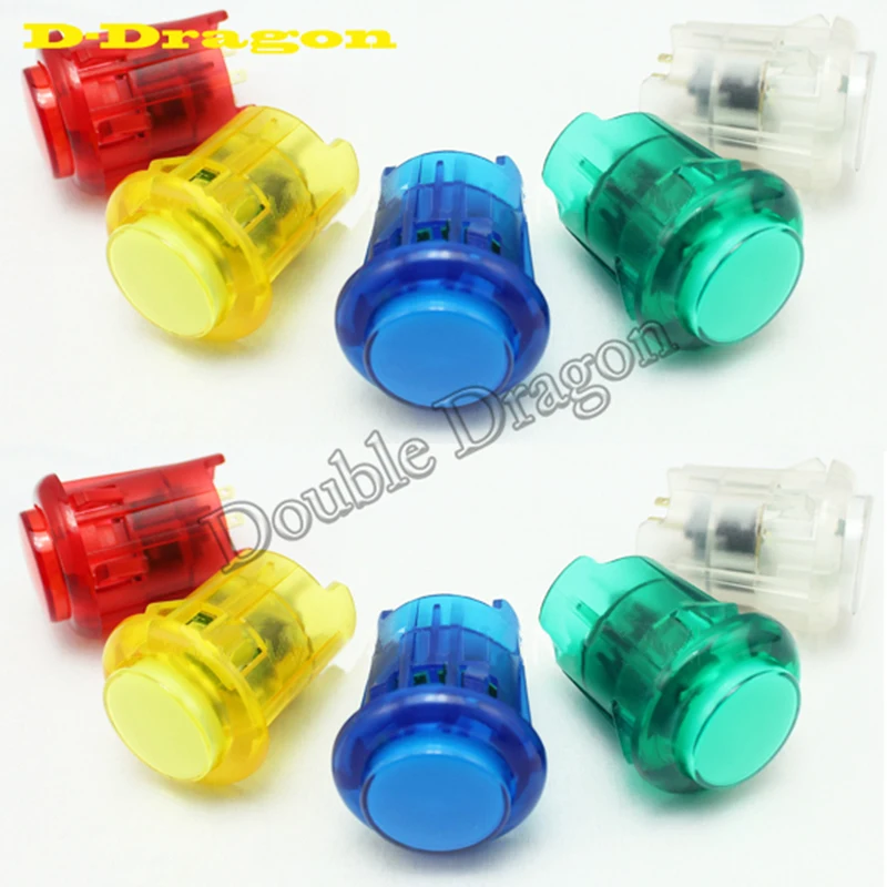 

50pcs/lot Free shipping Arcade 30mm Round Snap in 12V led Push Button for arcade game DIY arcade controller 7 colors available